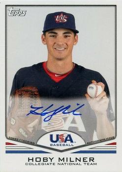 2011 Topps USA Baseball - Autographs #USA-A14 Hoby Milner Front