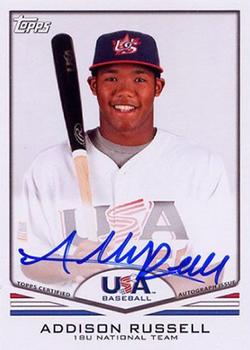 2011 Topps USA Baseball - Autographs #USA-A63 Addison Russell Front