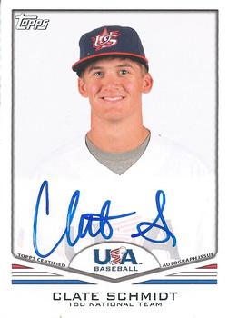 2011 Topps USA Baseball - Autographs #USA-A64 Clate Schmidt Front