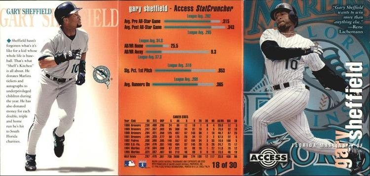 1996 Circa - Access #18 Gary Sheffield Front