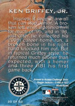 1996 Circa - Boss #20 Ken Griffey, Jr. Back