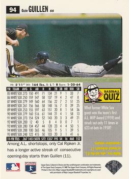 1996 Collector's Choice #94 Ozzie Guillen Back