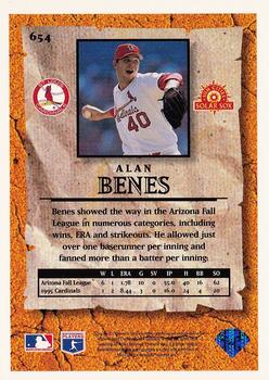 1996 Collector's Choice #654 Alan Benes Back