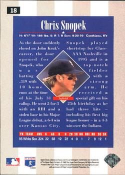 1996 Collector's Choice #18 Chris Snopek Back