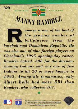 1996 Collector's Choice #329 Manny Ramirez Back