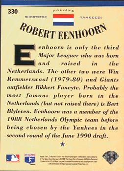 1996 Collector's Choice #330 Robert Eenhoorn Back