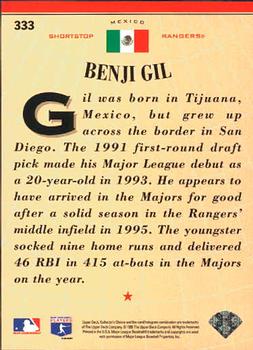 1996 Collector's Choice #333 Benji Gil Back