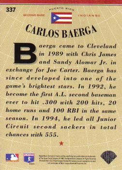 1996 Collector's Choice #337 Carlos Baerga Back