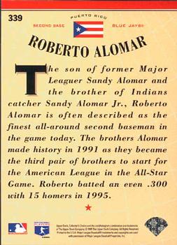 1996 Collector's Choice #339 Roberto Alomar Back