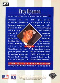 1996 Collector's Choice #435 Trey Beamon Back