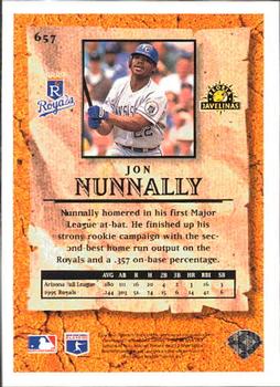 1996 Collector's Choice #657 Jon Nunnally Back
