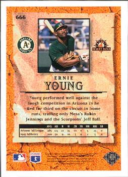 1996 Collector's Choice #666 Ernie Young Back