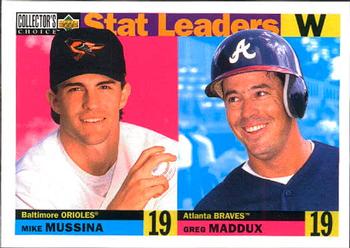 1996 Collector's Choice #6 Mike Mussina / Greg Maddux Front