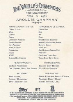 2011 Topps Allen & Ginter - Code Cards #5 Aroldis Chapman Back