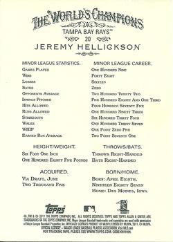 2011 Topps Allen & Ginter - Code Cards #20 Jeremy Hellickson Back