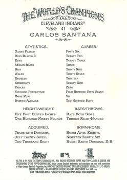 2011 Topps Allen & Ginter - Code Cards #41 Carlos Santana Back