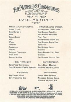 2011 Topps Allen & Ginter - Code Cards #44 Ozzie Martinez Back