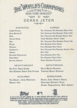 2011 Topps Allen & Ginter - Code Cards #57 Derek Jeter Back