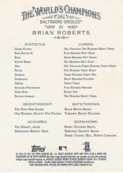 2011 Topps Allen & Ginter - Code Cards #61 Brian Roberts Back