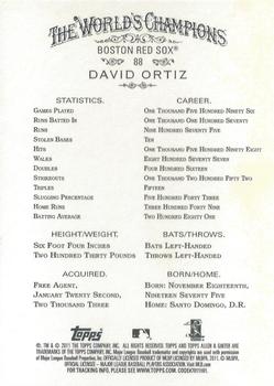 2011 Topps Allen & Ginter - Code Cards #88 David Ortiz Back