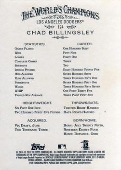 2011 Topps Allen & Ginter - Code Cards #124 Chad Billingsley Back