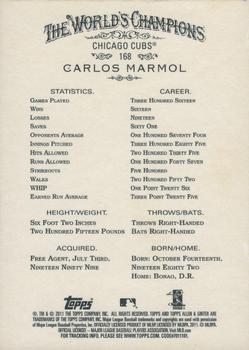 2011 Topps Allen & Ginter - Code Cards #168 Carlos Marmol Back
