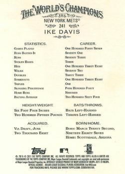 2011 Topps Allen & Ginter - Code Cards #241 Ike Davis Back