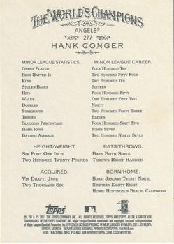 2011 Topps Allen & Ginter - Code Cards #277 Hank Conger Back