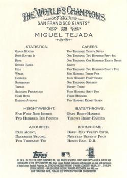 2011 Topps Allen & Ginter - Code Cards #339 Miguel Tejada Back
