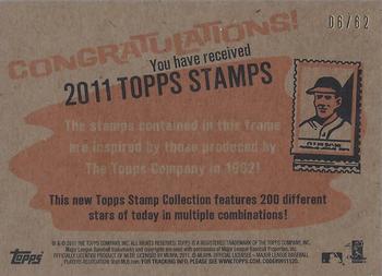2011 Topps Heritage - Framed Dual Stamps #NNO Shin-Soo Choo / Logan Morrison Back