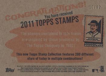 2011 Topps Heritage - Framed Dual Stamps #NNO Jorge Posada / Tyler Colvin Back