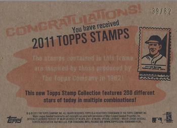 2011 Topps Heritage - Framed Dual Stamps #NNO Albert Pujols / Matt Garza Back