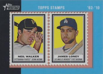 2011 Topps Heritage - Framed Dual Stamps #NNO Neil Walker / James Loney Front