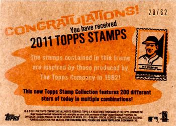 2011 Topps Heritage - Framed Dual Stamps #NNO C.J. Wilson / Carlos Gonzalez Back