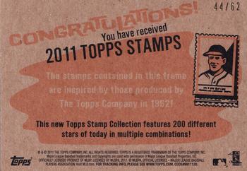 2011 Topps Heritage - Framed Dual Stamps #NNO Ryan Zimmerman / Jenrry Mejia Back