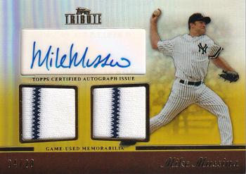2011 Topps Tribute - Autograph Dual Relics Gold #TADR-MM Mike Mussina Front