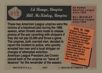 2010 Monarch Corona Color TV 1955 Extension Series #412 Ed Runge / Bill McKinley Back