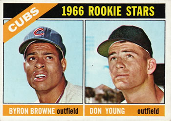 1966 Topps #139 Cubs 1966 Rookie Stars (Byron Browne / Don Young) Front