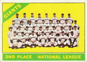 1966 Topps #19 San Francisco Giants Front