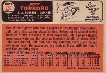 1966 Topps #257 Jeff Torborg Back
