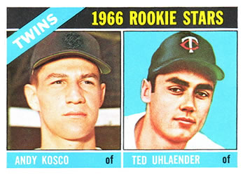 1966 Topps #264 Twins 1966 Rookie Stars (Andy Kosco / Ted Uhlaender) Front