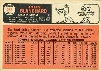 1966 Topps #268 John Blanchard Back