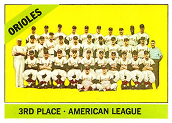 1966 Topps #348 Baltimore Orioles Front