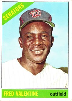 1966 Topps #351 Fred Valentine Front