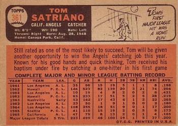 1966 Topps #361 Tom Satriano Back