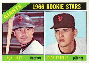 1966 Topps #373 Giants 1966 Rookie Stars (Jack Hiatt / Dick Estelle) Front
