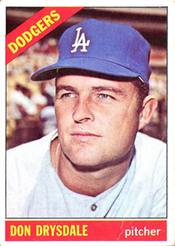 1966 Topps #430 Don Drysdale Front