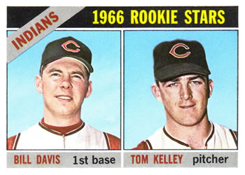 1966 Topps #44 Indians 1966 Rookie Stars (Bill Davis / Tom Kelley) Front