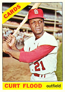 1966 Topps #60 Curt Flood Front