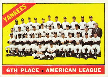 1966 Topps #92 New York Yankees Front